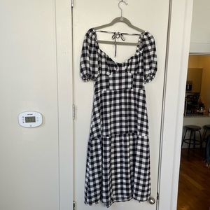 NWT H&M Gingham MIDI Dress